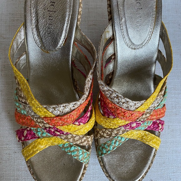 Eric Javits Edy Raffia women wedge Sandal. - Picture 5 of 6